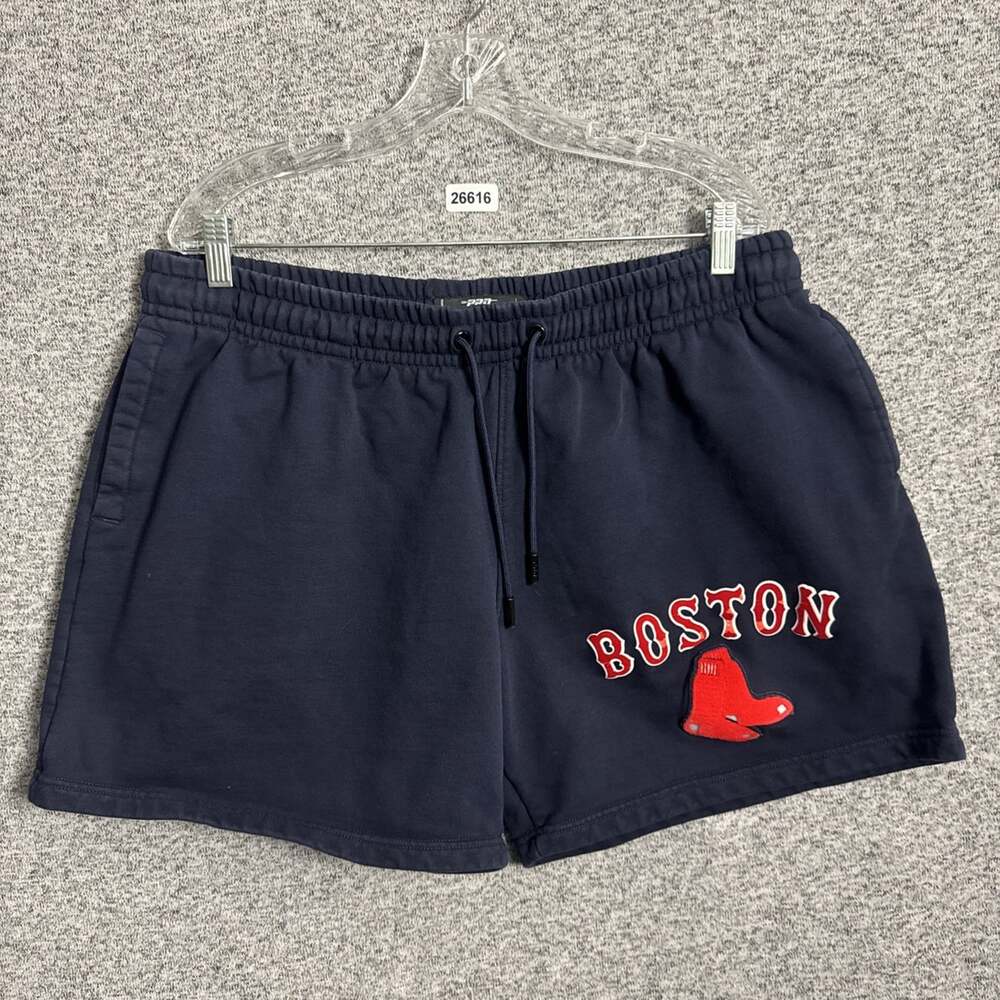 Pro Standard Men's 3XL Red Sox Navy Fleece Sweat Shorts Drawstring BOSTON Logo
